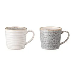 Denby - Studio Grey 2 Piece Ridged Mug Set