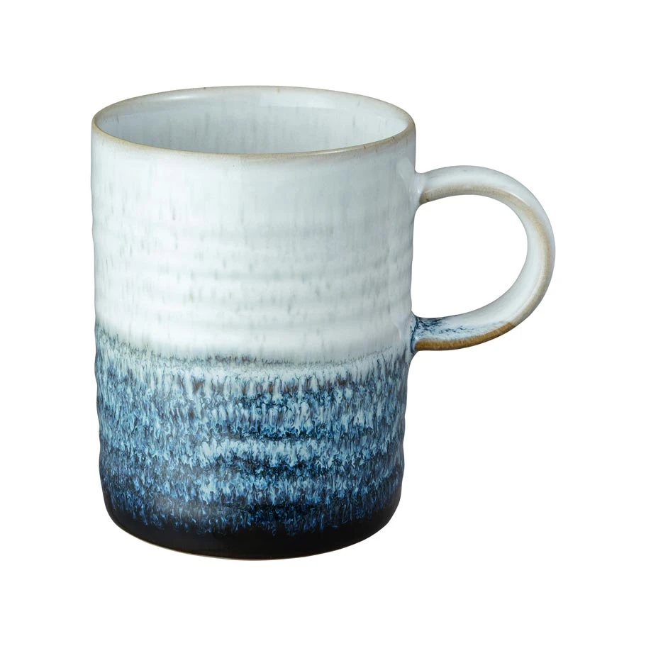 Denby - Kiln Blue Set Of 2 Ridged Mugs 2 Denby - Kiln Blue Set Of 2 Ridged Mugs - Image 2
