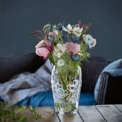 Bloom Wide Vase Bees & Cosmos 6 Bloom Wide Vase Bees & Cosmos -Dartington Sale Store bloom wide vase 1