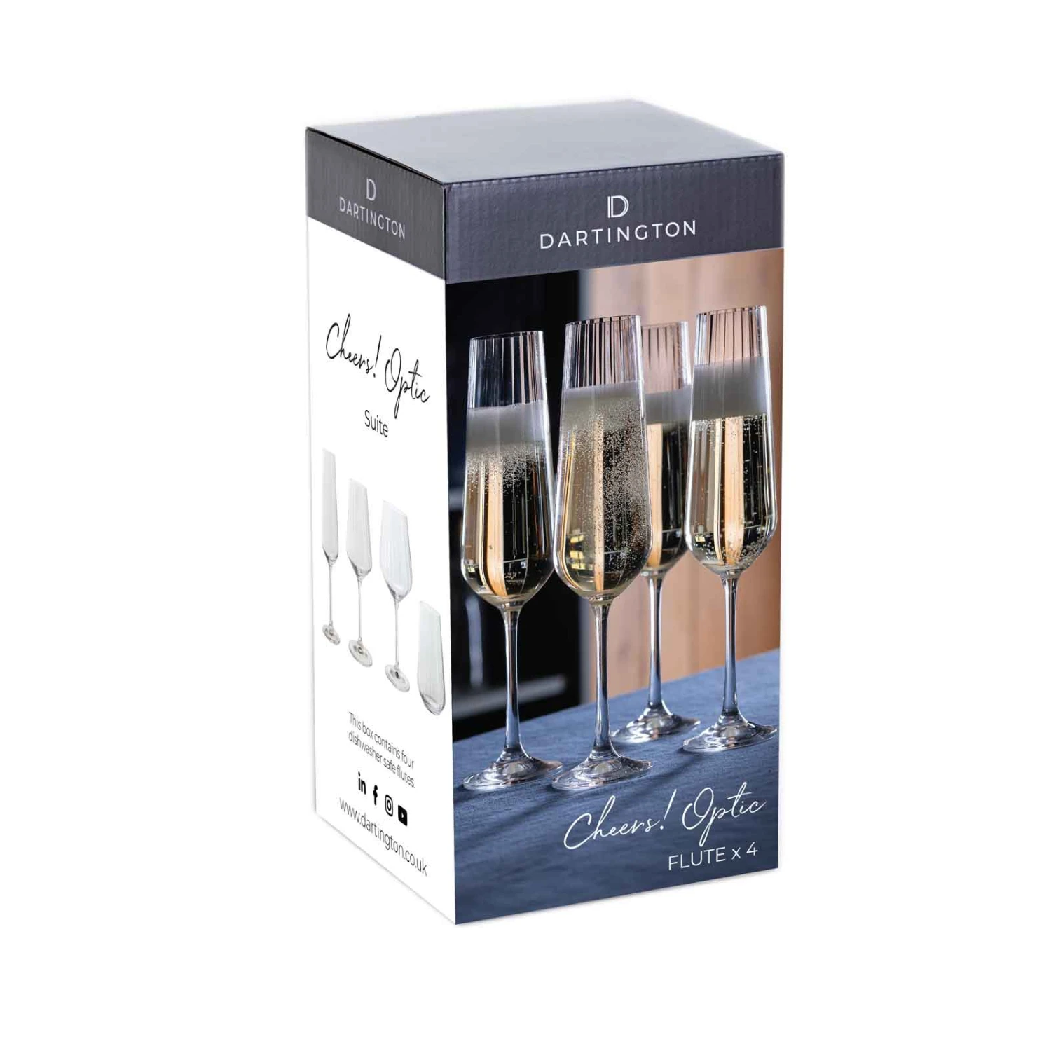 Cheers! Optic Champagne Flute, Set Of 4 4 Cheers! Optic Champagne Flute, Set Of 4 - Image 4
