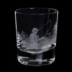 Hand Engraved Fly Fisherman Tumbler