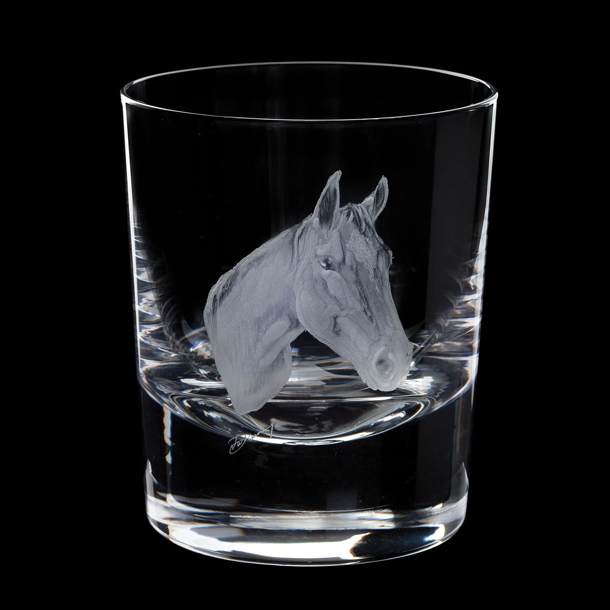 Hand Engraved Horse Tumbler 1 Hand Engraved Horse Tumbler