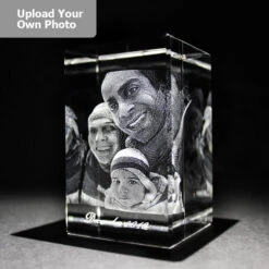 Medium Laser Photo Gift Block - Tower (Free Text Engraving Available) - Standard Delivery Will Be 3 Working Days. -Dartington Sale Store laser tower3 1
