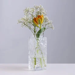 Small Clear Marguerite Vase