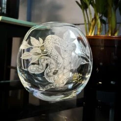 Year Of The Snake - Hand Engraved Flora Vase - Limited Edition Of 1 -Dartington Sale Store year of the snake mood web
